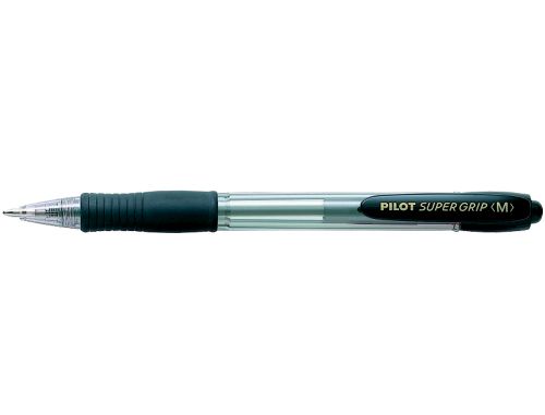 Esferografica pilot super grip preto -retratil -com grip-tinta base de oleo , Pilot , 23163 , 4902505154881
